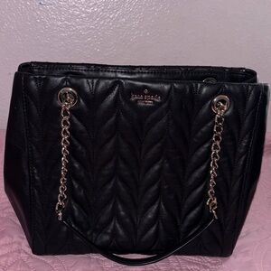 kate spade Black Quilted Chain-Handle Shoulder Bag